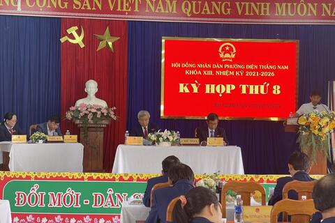 HĐND PHƯỜNG ĐIỆN THẮNG NAM KHOÁ XIII TỔ CHỨC KỲ HỌP LẦN THỨ 8 NHIỆM KỲ 2021 – 2026.