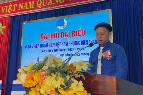 Đại hội Đại biểu Hội Liên Hiệp Thanh Niên Việt Nam phường Điện Thắng Nam lần thứ V, nhiệm kỳ 2024-2029